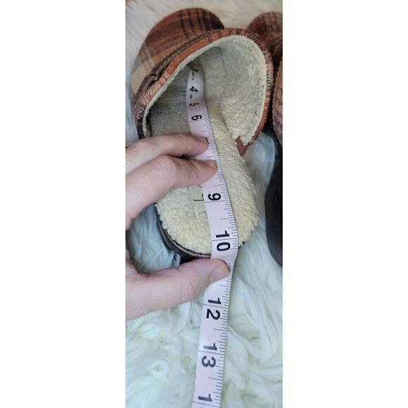 B.O.C. Born MAE Orange Wool Plaid Lined Clog Women's Size 8M Heels - Picture 11 of 11